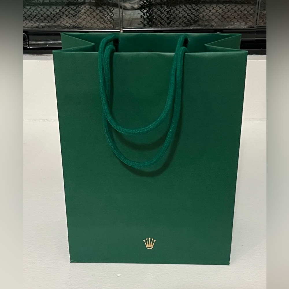 Rolex Green Gift Bag- BRAND NEW 8 x 10.5 100% Authentic
